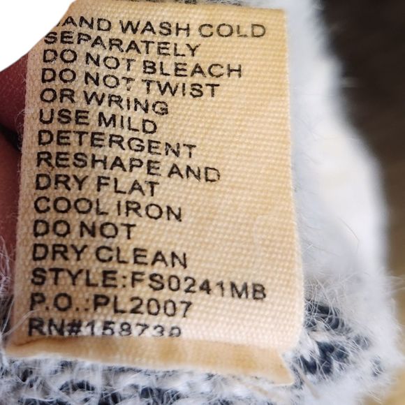 Zebra Sweater Mock Neck, Size Large - B My Story, Super Soft and Fuzzy - Picture 6 of 9